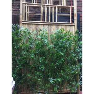 Trúc quân tử giả kèm hàng rào Set 5 cây trúc giả nhiều lá - Size từ 120cm đến 200cm - Cây giả hoa lụa Decor trang trí nhà cửa