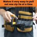 Zip Ties Holder,Reusable Zip Tie Organizer Band,Cable Tie Bracket for wire ties Arrangement.(1PC/black). 