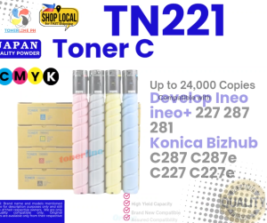 TN221 Toner Cartridge Compatible with Develop Ineo ineo+ 227 287 281 Konica Bizhub C287 C287e C227e