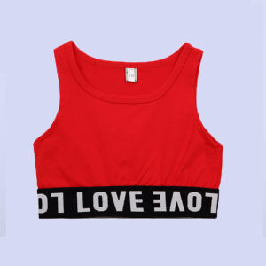 Girls Short Jazz Dance Vest Child Performance Outfit Street Style Cotton Blend Belly-Baring Top for Kids Dance Shows