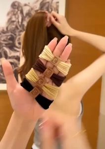 Set 10 Dây Buộc Tóc Cao Su Co Giãn Hình Gấu Nhỏ Dễ Thương Thời Trang Cho Bạn Gái