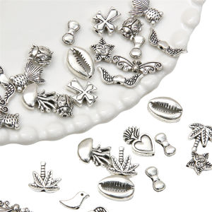 5-10Pcs Hợp kim kẽm hạt cườm kim loại Chữ Thập Trái Tim Thiên Thần Bướm Sao Hoa Charms Mặt Dây Chuyền Cho Bông Tai Vòng Đeo Tay Tự Làm jewerly Craft Làm