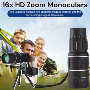[Official site] 16x HD Monoculars High-Multiple Zoom Telescope with Night Vision For Outdoor Camping