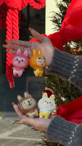 Touch-Sensitive Voice Keychain Record & Play "I Love You" Hand in Hand Shin-chan Loopy Labubu Glowing Pendant Cute Cartoon Capybara Keyring