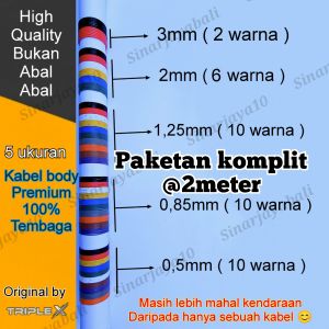 kabel motor mobil meteran bintik body komplit 05 085 125 2 3 mm 05mm 085mm 125mm 2mm 3mm jepang bodi otomotif kendaraan truck bis car motorcycle wire cabel automotif
