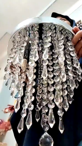 Lampu Plafon Kristal LED Modern Mewah 36W K9 Gold Chrome Lampu Dekorasi Rumah Ruang Tamu Lampu Langit-langit Minimalis Lampu Hias Gantung Elegan Gaya Nordic