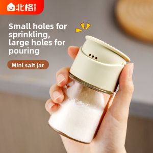 Mini Salt Shaker Seasoning Bottle Quantitative Salt Dispenser Kitchen Spice Jar Home Glass Barbecue Salt Sprinkler Bottle