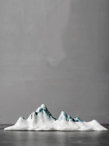 New Chinese Style Handmade Ceramics Mountain Landscape Desktop Sculpture Ornaments Dry Landscape Decoration Calligraphy Brush Holder