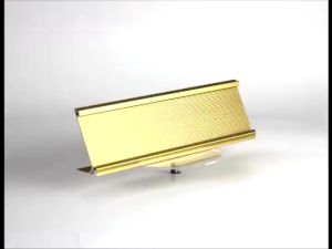 Desk Sign Holder Name Plate Holder Aluminium Papan Nama Meja Kantor Emak/Perak Name Plate Table Nameplat Holder Table Name