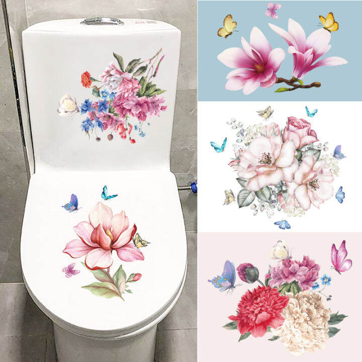 Wardrobe Toilet Decoration Stickers Bathroom Wall Stickers Waterproof ...