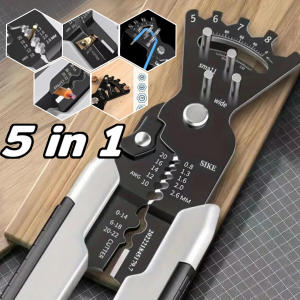 พิเศษคีมตัด คีม 5in 1 คีมสายดัด ช่างไฟฟ้าคีมปอก คีมแยกสายไฟ เครื่องมือกดลวด คีมดัดลวด สําหรับซ่อมแซมสายไฟ Wire Stripper คีมปอกสายไฟช่างไฟฟ้า ที่ตัดลวดช่างไฟฟ้า คีมตัดสายไฟ คีมสายไฟหัก คีม คีมปอกสายไฟ คีมย้ำสายไฟ