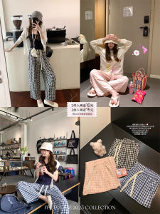 Quần Ống Đứng Kẻ Caro FF BLUE 3 Màu Thường Ngày Thời Trang Rộng Rãi Chín Điểm Quần Dài Thoải Mái Phù Hợp Cho Chuyến Đi Dạo