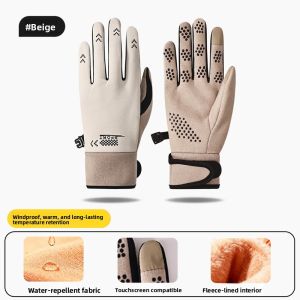 WANBAOLV | Womens Warm Thicken Heated Skiing Riding Waterproof Touchscreen Outdoor Gloves