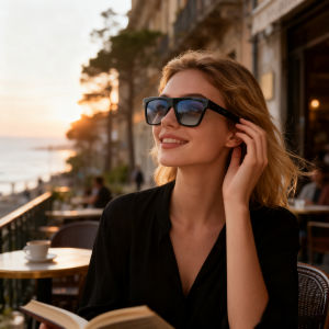 ZENOTTIC 2025 Fashion Square Polarized Sunglasses Neutral Acetate Rectangular Sunglasses Outdoor Travel