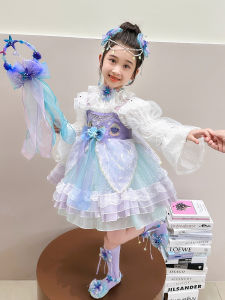 ชุดเดรสเจ้าหญิง ชุดเด็กผู้หญิง ชุดเจ้าหญิงทรงโลลิต้า ชุดเดรสวันเกิด ชุดกระโปรงทรงฟอง ชุดเดรสผ้าฝ้ายคอตตอนสำหรับเด็กผู้หญิง