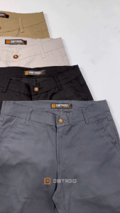 Distroid Celana Chinos Pendek Pria Katun Melar Cowok Dewasa Stretch