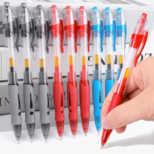10pcs Retractable Gel Pens Set Black/red/blue ink Ballpoint for writing 0.5mm refills Office Accessories School Supplies Stationery