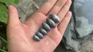 10Pcs Fishing Sinkers Olive Shape Fishing Accessories 5G/7G/10G/15G/20G/30G Fishing Lead Weight Plastic Core For Long Casting