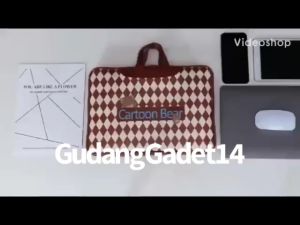 Tas Laptop Jinjing Hand Strap Open PU Leather 13 14 15 16 inch