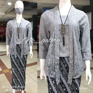 Atasan dan Setelan Kebaya Kutubaru Modern Brokat Remaja Baju Kebaya Pesta Wisuda Kondangan Rok Plisket