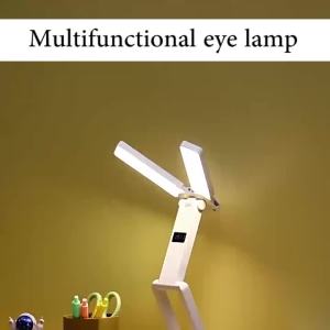Portable Foldable Lamp With Clock USB Charging Type Fold LED Studing Lamp Energy Saving Rechargeable for Room LED Reading Light