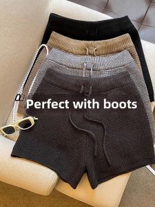 Fashion Slim A-Line High Waist Short Knit Shorts