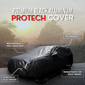 Kaicene Honor S Protech Lab - Premium 3-Layered All Weather BLACK Aluminum Car Cover