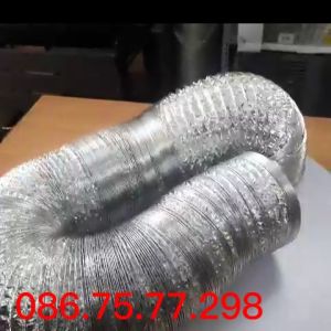 Ống bạc mềm thông gió D150 Ống dẫn khí hút mùi bếp gia đình bếp nướng giá rẻ Ống nhún đàn hồi phi 100