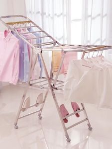 Stainless Steel Clothes Drying Rack Foldable Laundry Drying Rack Clothes Hanger Cloth Hanger Rack