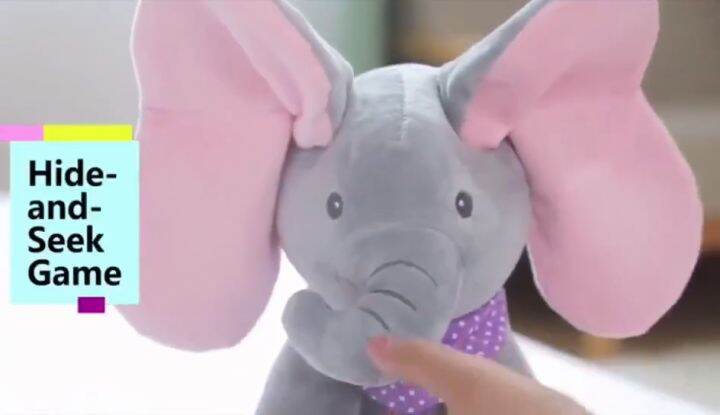 Talking elephant plush sale toy with music