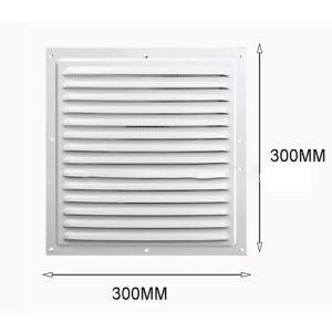 1Pcs Air Vent Louver Vent Grille Cover 100/200/250/300mm Square Vent Ct Screen Cover For Covering Wall Or Ceiling Openings White