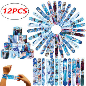 12/24/36/48/60pcs Frozen Anna Elsa Princess Slap Bracelets Party Favors For Kids  Birthday Party Christmas Supplies Decorations