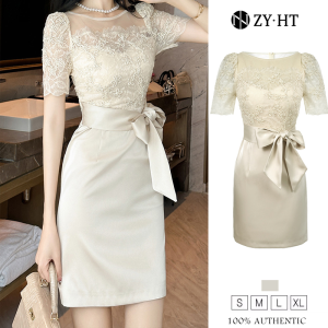 ZYHT ชุดเดรสผู้หญิงชุดเดรสสะโพกชุดลายแอปริคอตชุดทำงานชุดเดรสสไตล์เกาหลีชุดเดรสแต่งงานหรูหราชุดเดรสปาร์ตี้ชุดราตรี20651