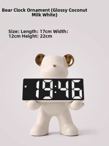 Luxury Violent Bear Clock Ornament Electronic Clock
