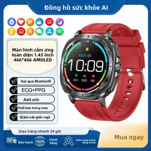 Đồng Hồ Thông Minh NFC 2026 Mới Dành Cho Nam Và Nữ Với Chức Năng Theo Dõi Điện Tâm Đồ (ECG) Đo Nồng Độ Axit Uric (PPG) Màn Hình AMOLED Hơn 100 Chế Độ Thể Thao Thiết Bị Theo Dõi Sức Khỏe Tương Thích Với Alipay