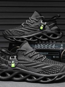 Youth Breathable Mesh Mens Thick Bottom Casual Shoes Anti-Slip Wear-Resistant Sports Leisure Coconut Large Size 46 47 48