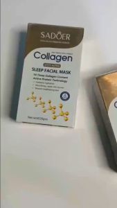 SADOER Facial Sleep Mask Collagen Melembabkan Mencerahkan & Anti Aging