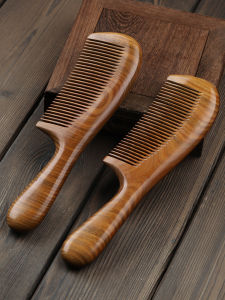 Green Sandalwood Hair Comb Wide Tooth Wooden Hairbrush Natural Anti Hair Loss Men Women Special Long Hair Massage Comb