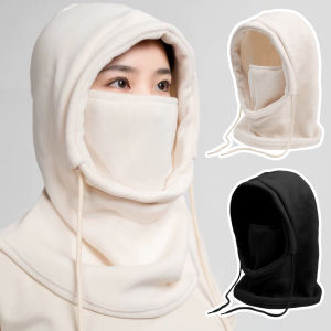 2024 Winter Windproof Warm Hat Neck Scarf Mask 3in1 Cold-Proof Plus Velvet Thickened Protection Hat Balaclava Cap