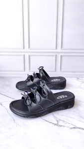 OZEO - Sandal Slide Wedges Casual Wanita Dewasa Sendal Perempuan Empuk