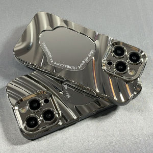 Ins Style Silver Plated Mirror Phone Case with Bracelet for Honor 200 pro 90 80GT 70 60 50 40 Series Anti-Fall Protection Silicone Cover