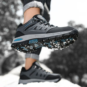 SGG Outdoor Waterproof Hiking Boots Winter Thickened Warm Mountaineering Shoes Outdoor Casual Anti slip Shoes Lace up Shoes