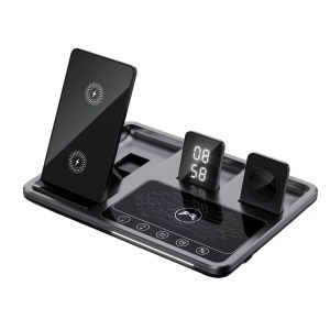 4 in 1 Foldable Wireless Fast Charging Station Fast Magnetic Travel Wireless Charger Dock for for for for for iPhone/ Watch Series/AirPods