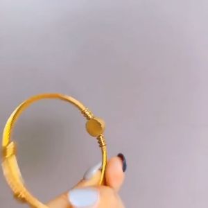 Saint Benedict Stainless Steel Two Tone Gold Silver Bangle Bracelet for Men Women Adult Adjustable