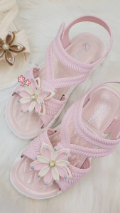 Age 8+Yrs Flower Girl Sandals Slippers Size 34-37 Sandal Budak Perempuan Viral by SFM