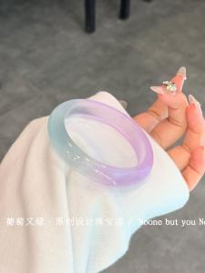 Graduated Color Agate Bracelet Violet Bracelet Semi Mountain Water Jade Bracelet Freshwater Pearl Bracelet Gift for Her