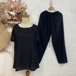 Grosir 4 pcs 100k Baju tidur Wanita Dewasa Piyama Celana Panjang Lengan Pendek Import xxl