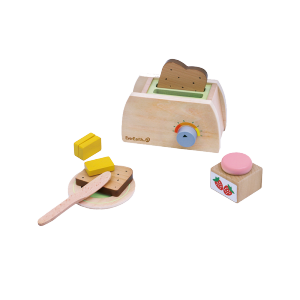 EVEREARTH | Simulative Wooden Building Block Children Breakfast Toy Toaster