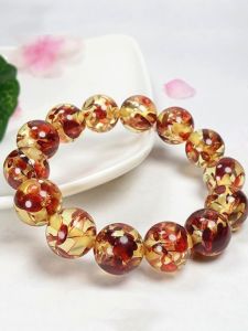 Second Generation Flower Amber Bracelet Womens Multi Treasure Hand Chain Necklace Unset Natural Amber Jewelry Hand Ornament