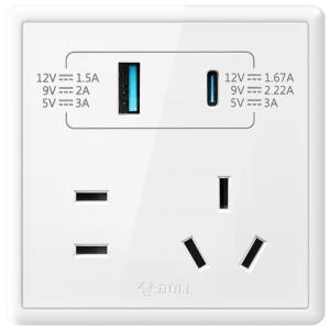 Bull | Type-C PD Fast Charging USB 5-Port Socket Panel for Apple Devices 86 Type
